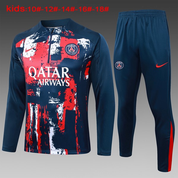 Niños Sudadera De Training PSG 2024/25 Azul Rojo 3